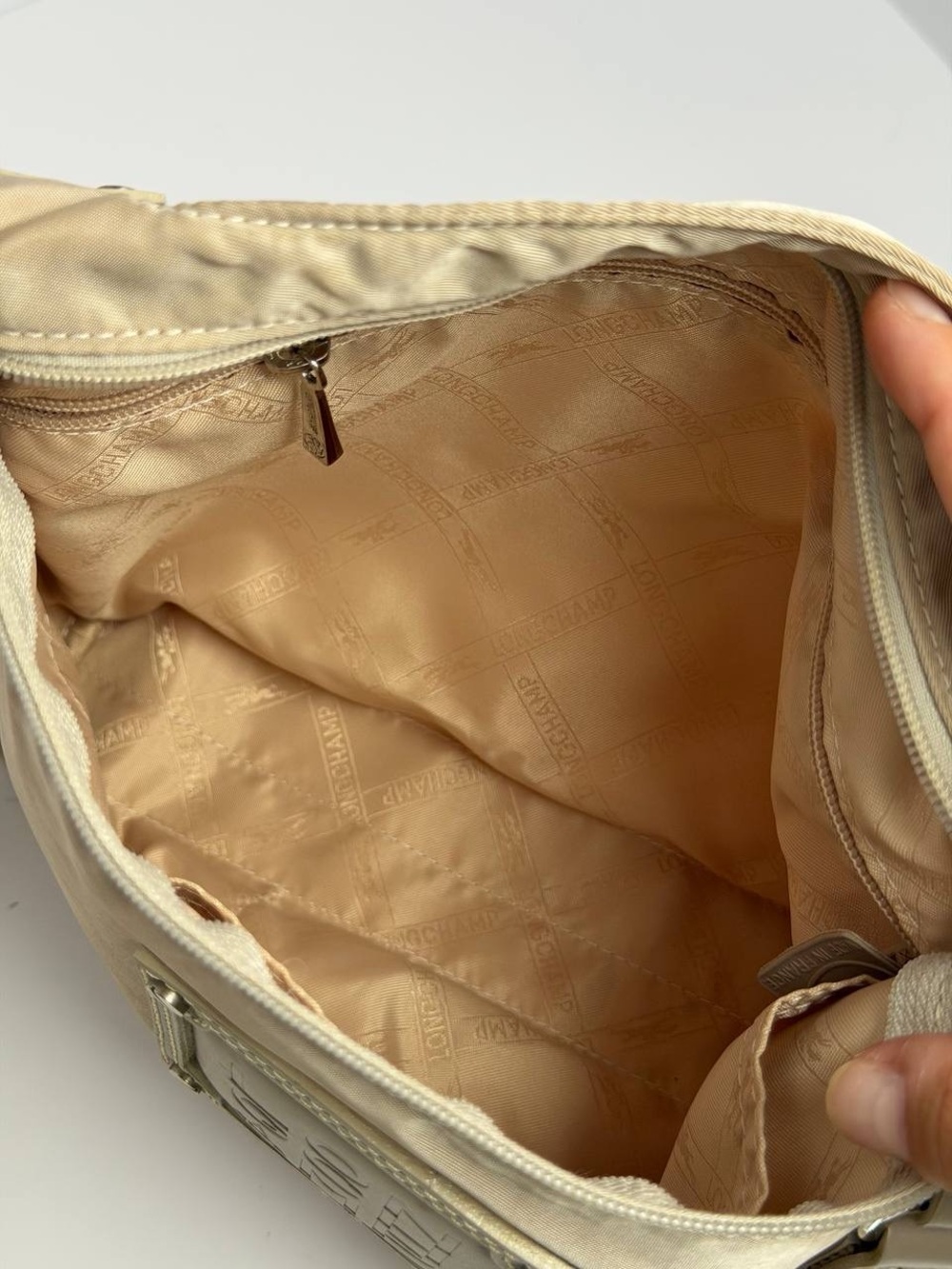 Longchamp Beige Nylon Crossbody Bag - Picture 9 of 11